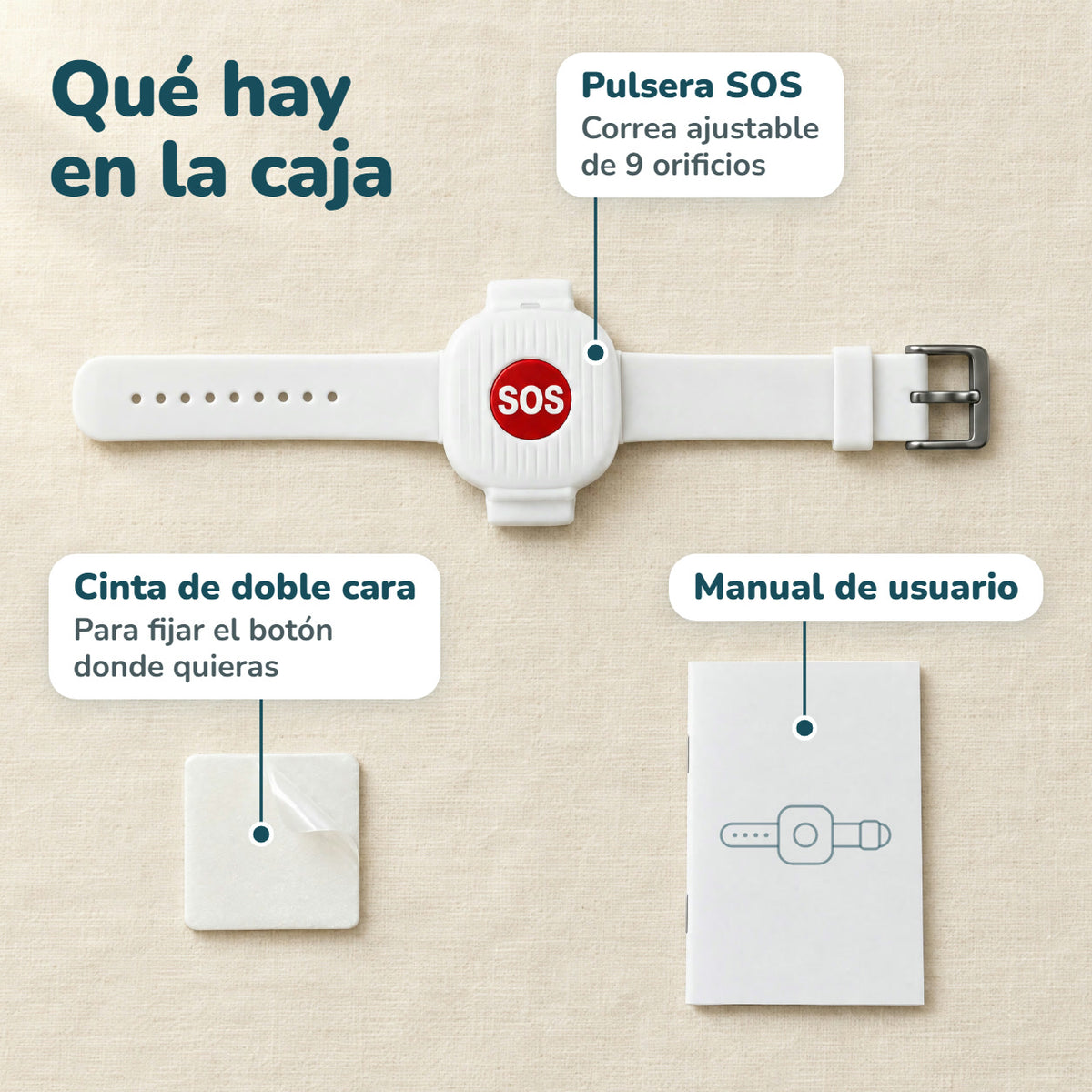 Pulsera SOS HeyCuida · Botón de emergencia para mayores